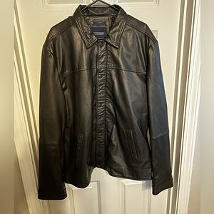 Scotch and Soda Men’s Black Leather Jacket. New with tags. Size XXL